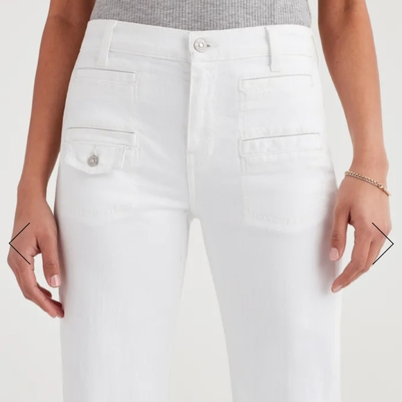 7 for all man kind - GEORGIA IN WHITE RUNWAY DENIM - Picture 2 of 5